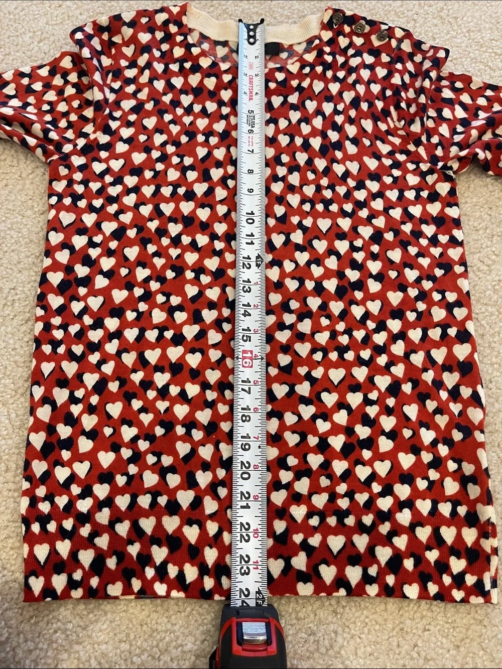 J.Crew Heart Pattern Sweater Size small